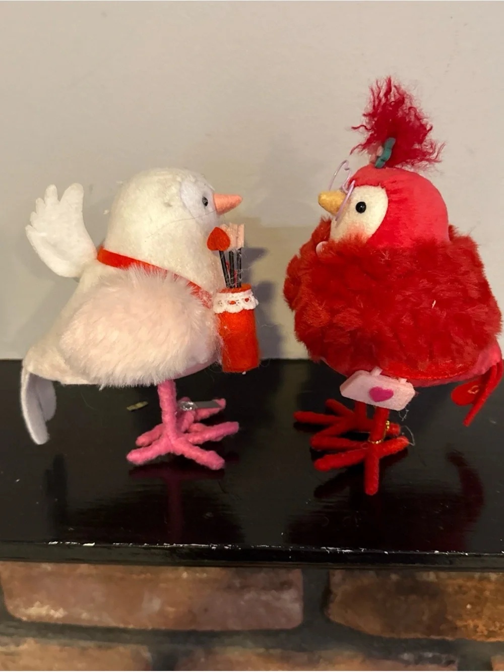 Target Pink and Red Valentine Bird Plush Holiday Decor